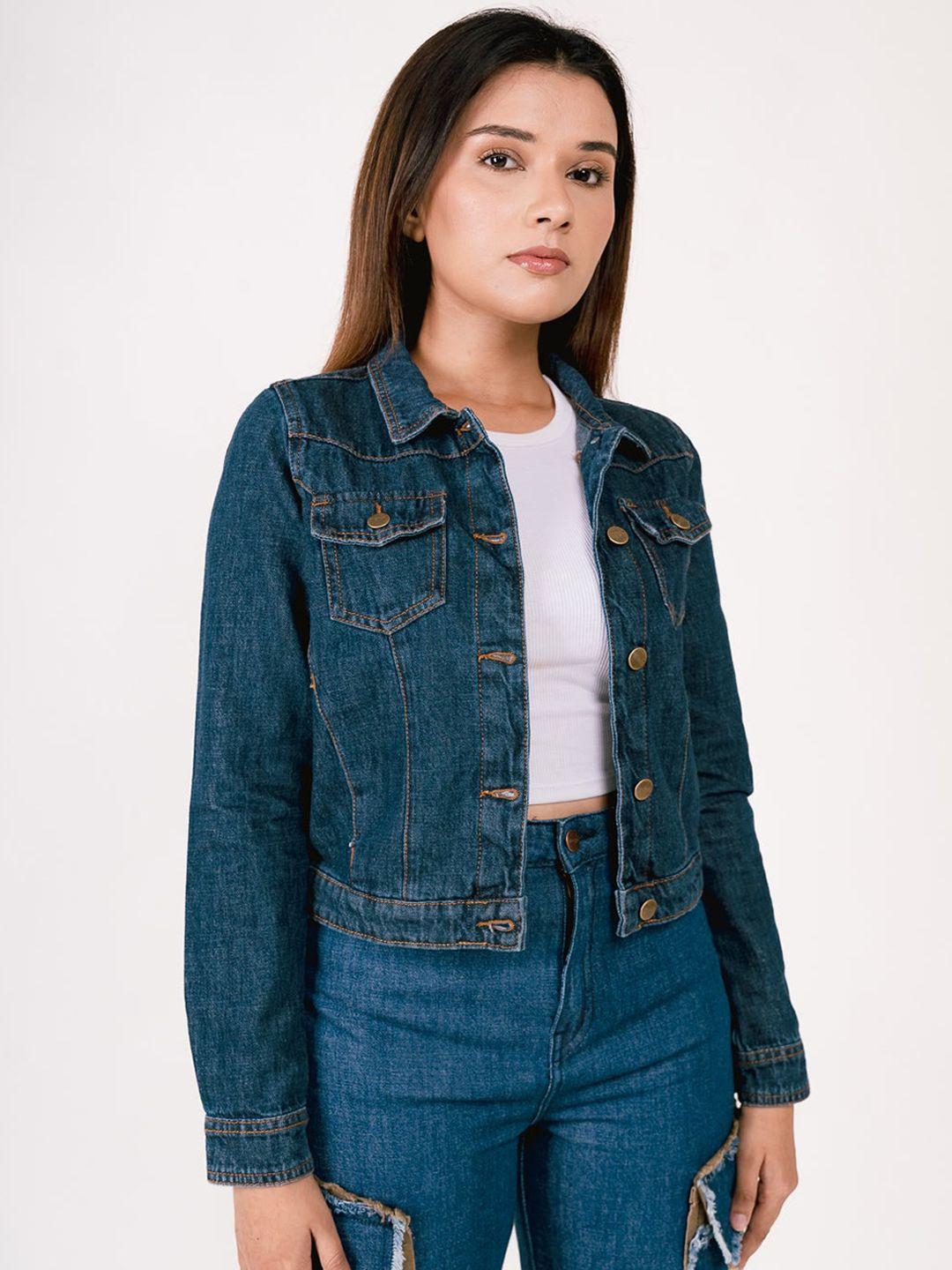 freakins women stunning blue washed jacket