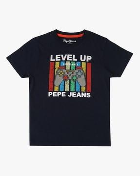 fred brand print crew-neck t-shirt