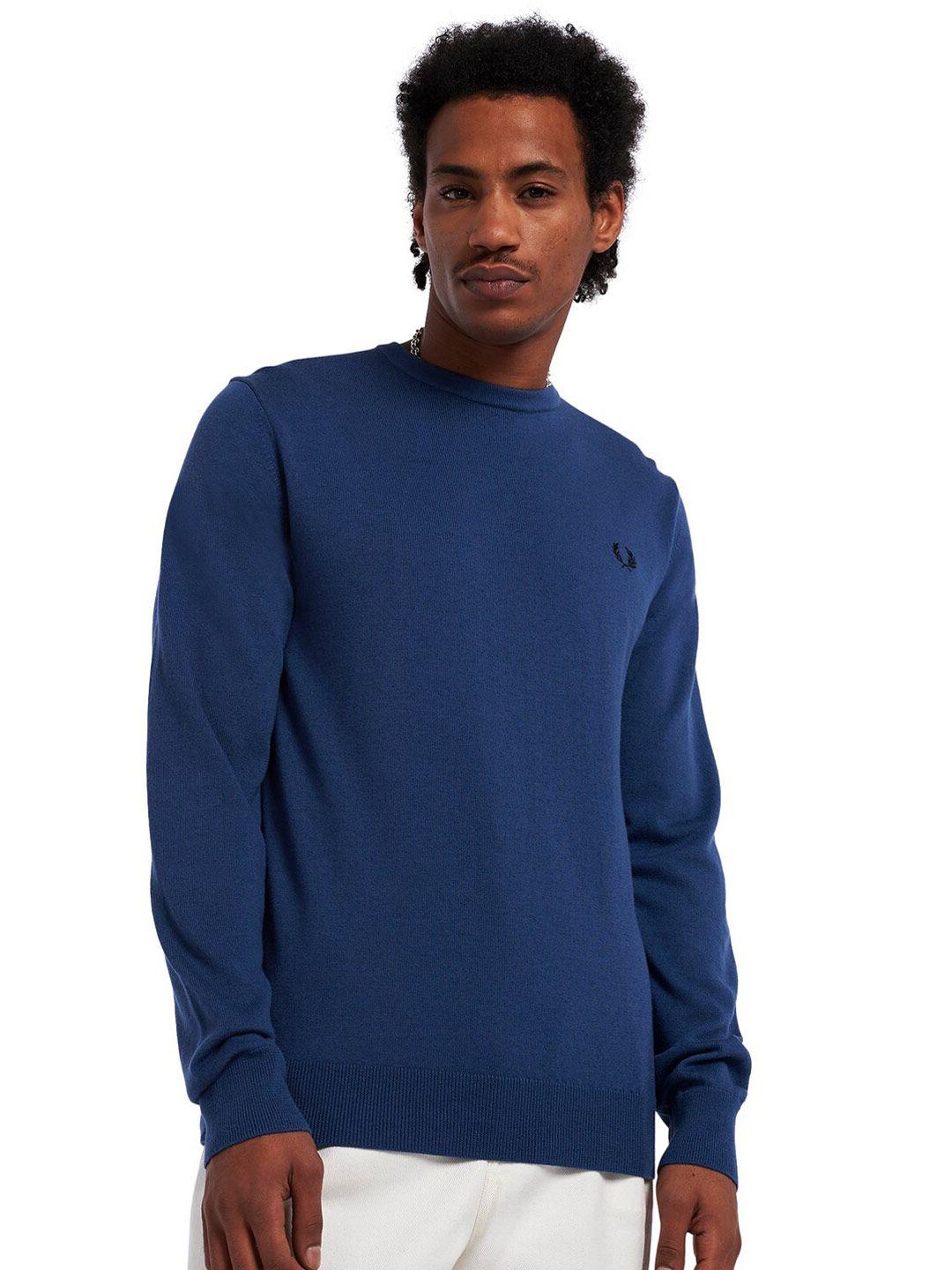 fred-perry-men-round-neck-long-sleeves-wool-pullover