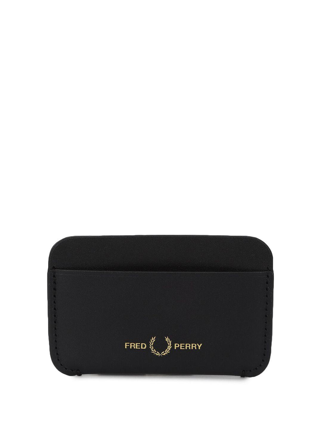 fred perry men textured leather card holder