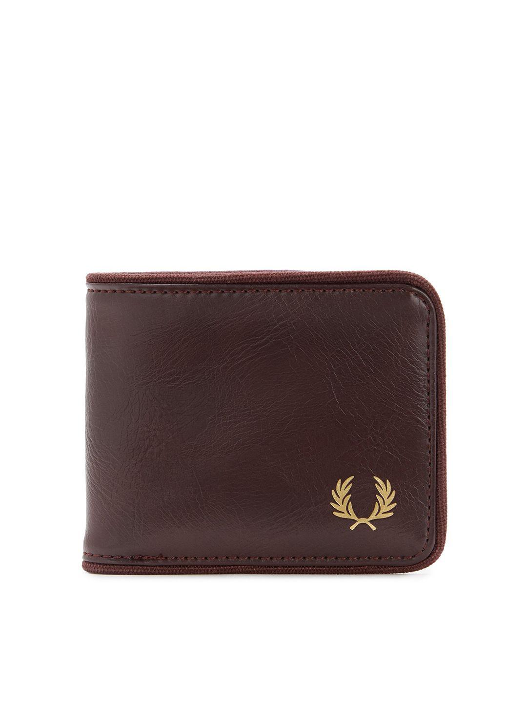 fred perry men textured two fold wallet