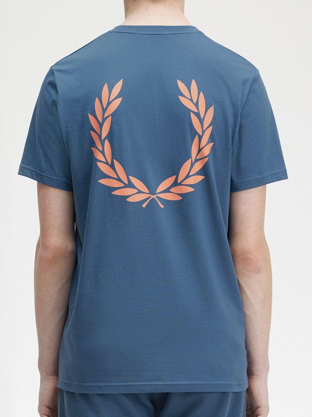 fred perry brand logo printed cotton t-shirt