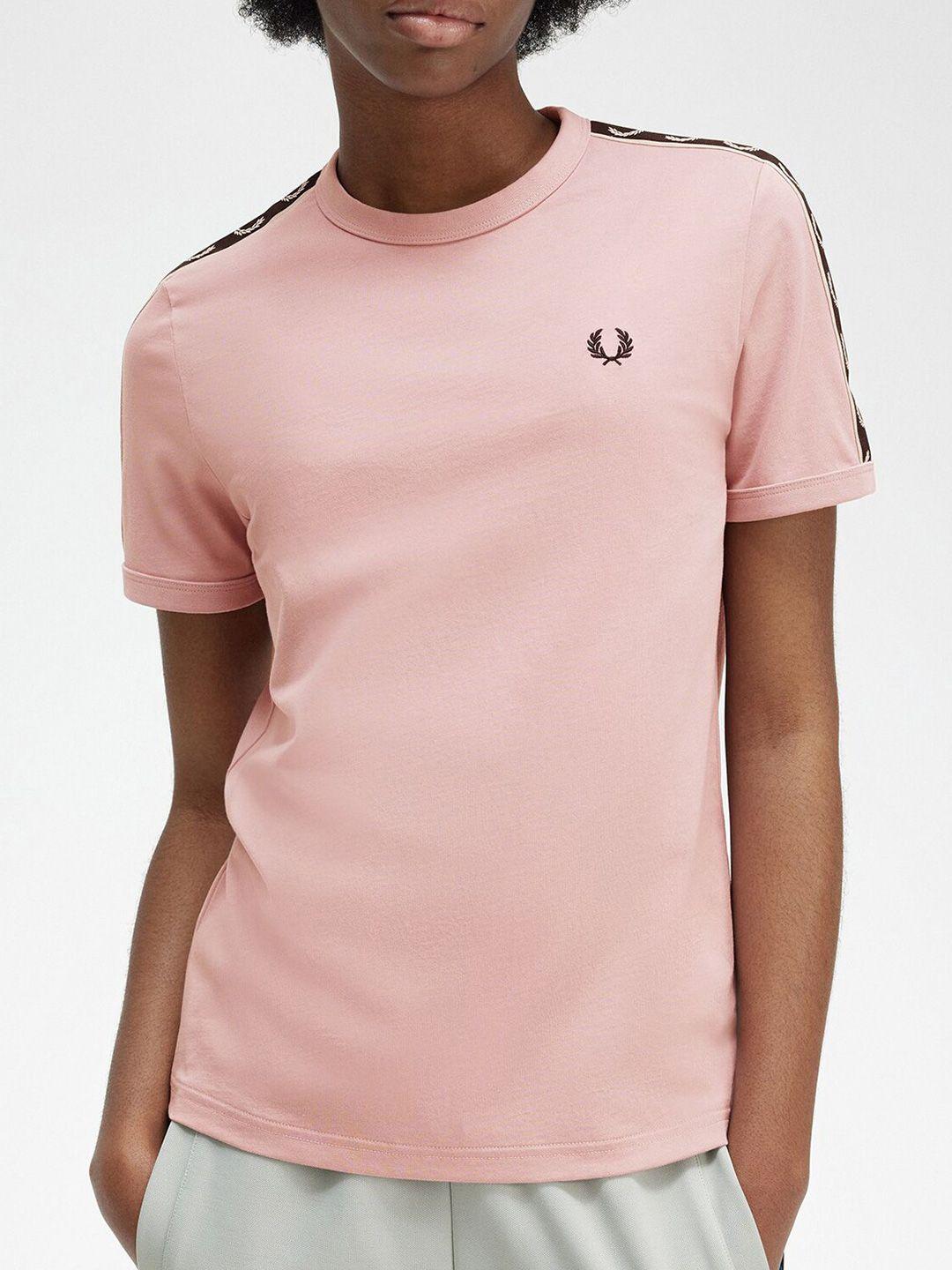 fred perry high neck slim fit pure cotton t-shirt