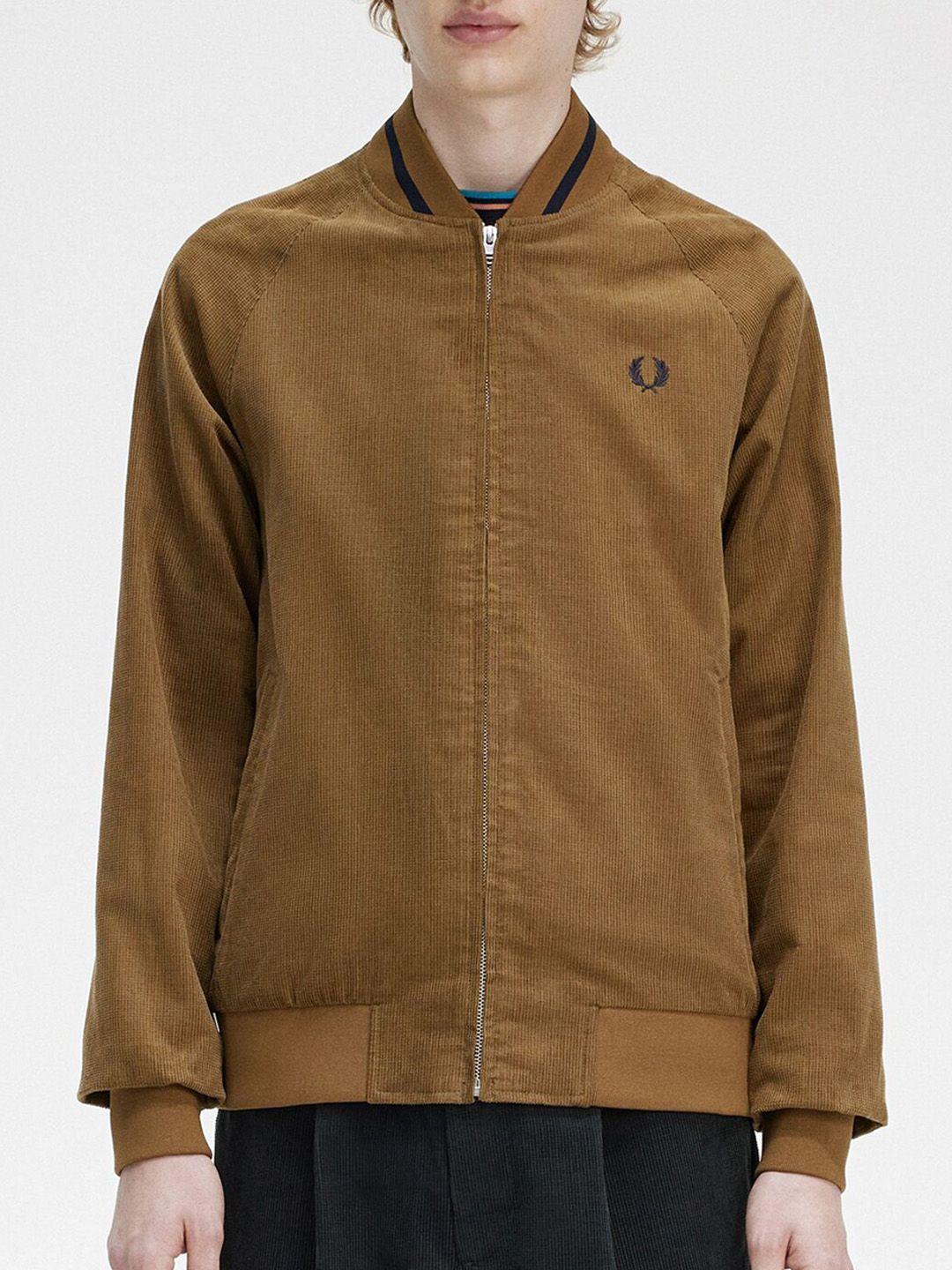 fred perry longline bomber with embroidered jacket