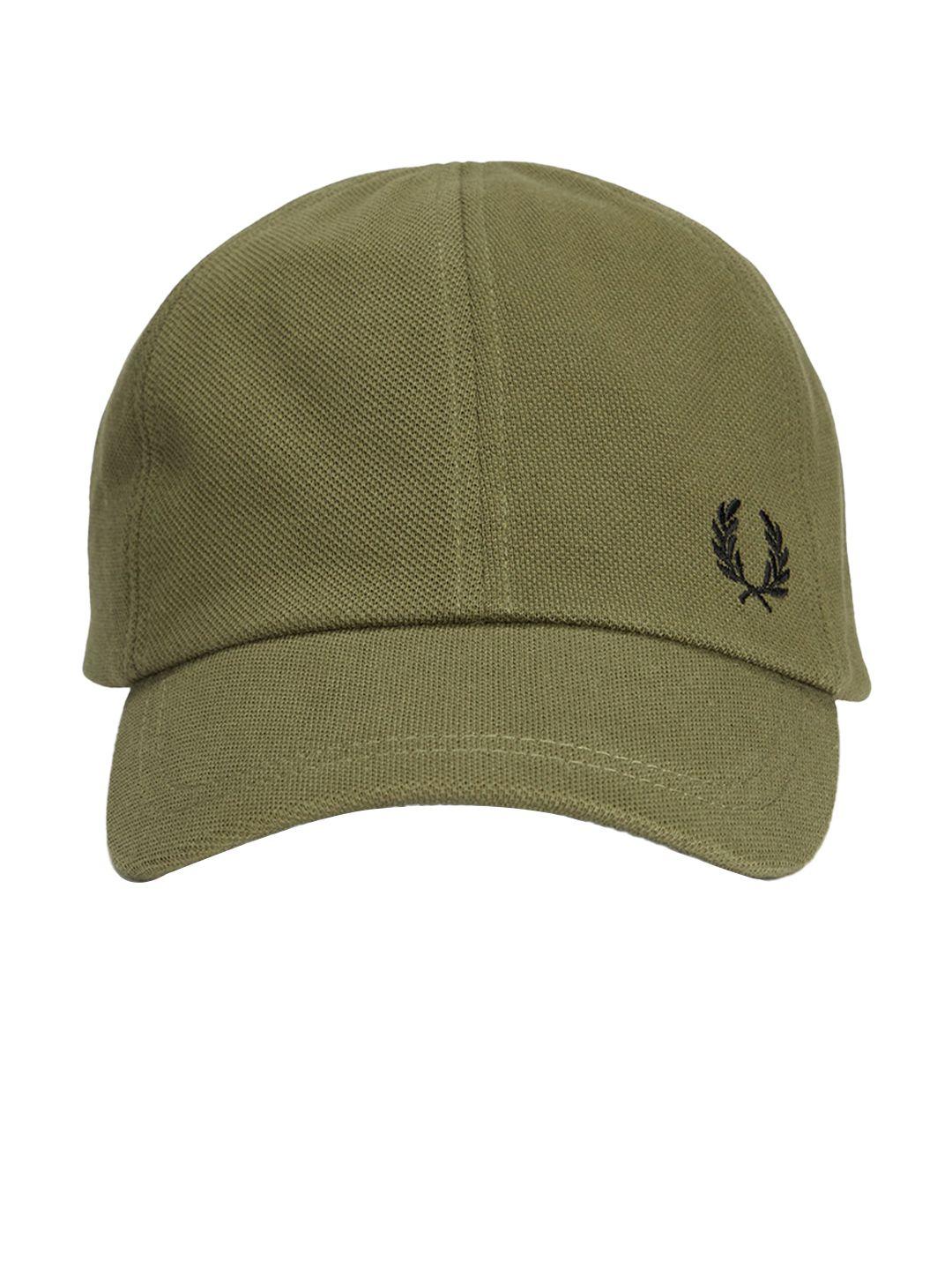 fred perry men green solid baseball cap