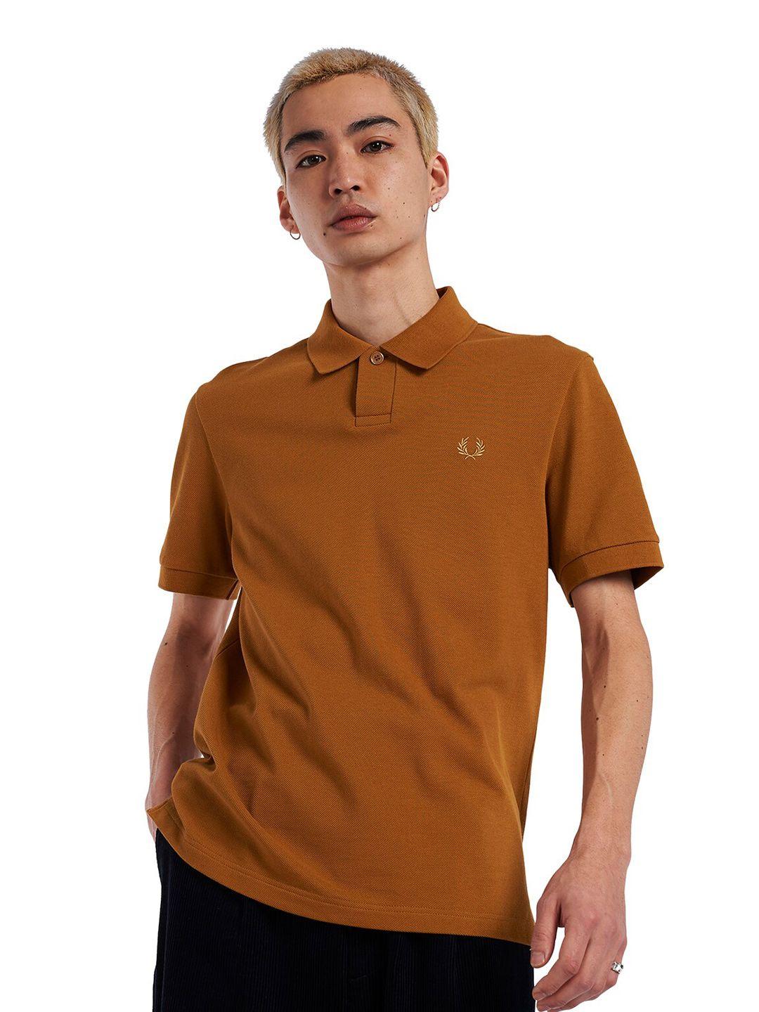 fred perry men polo collar pure cotton t-shirt