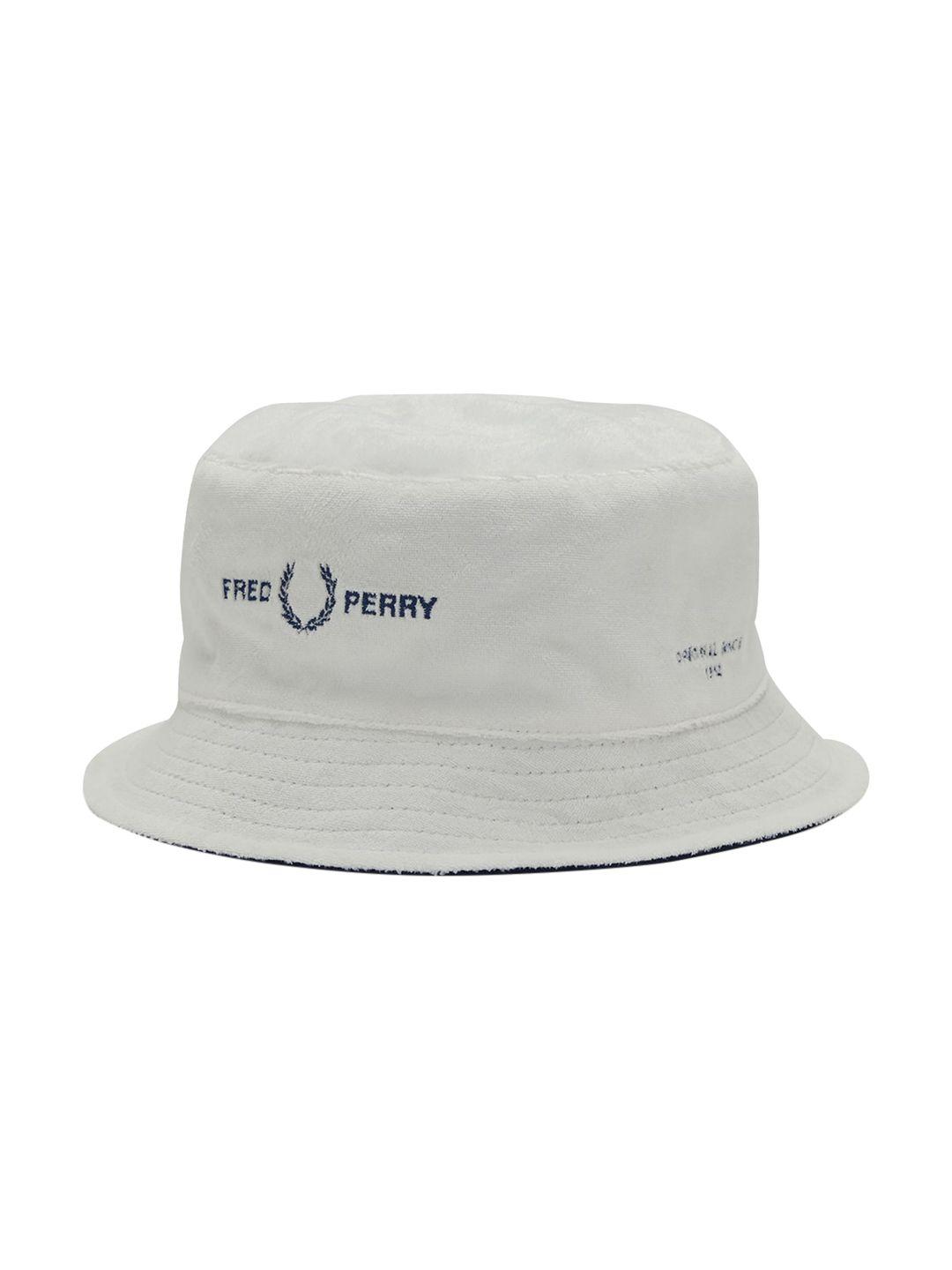 fred perry men white reversible visor cap