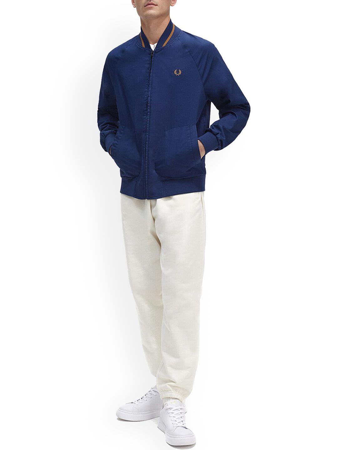 fred perry mock collar cotton bomber jacket