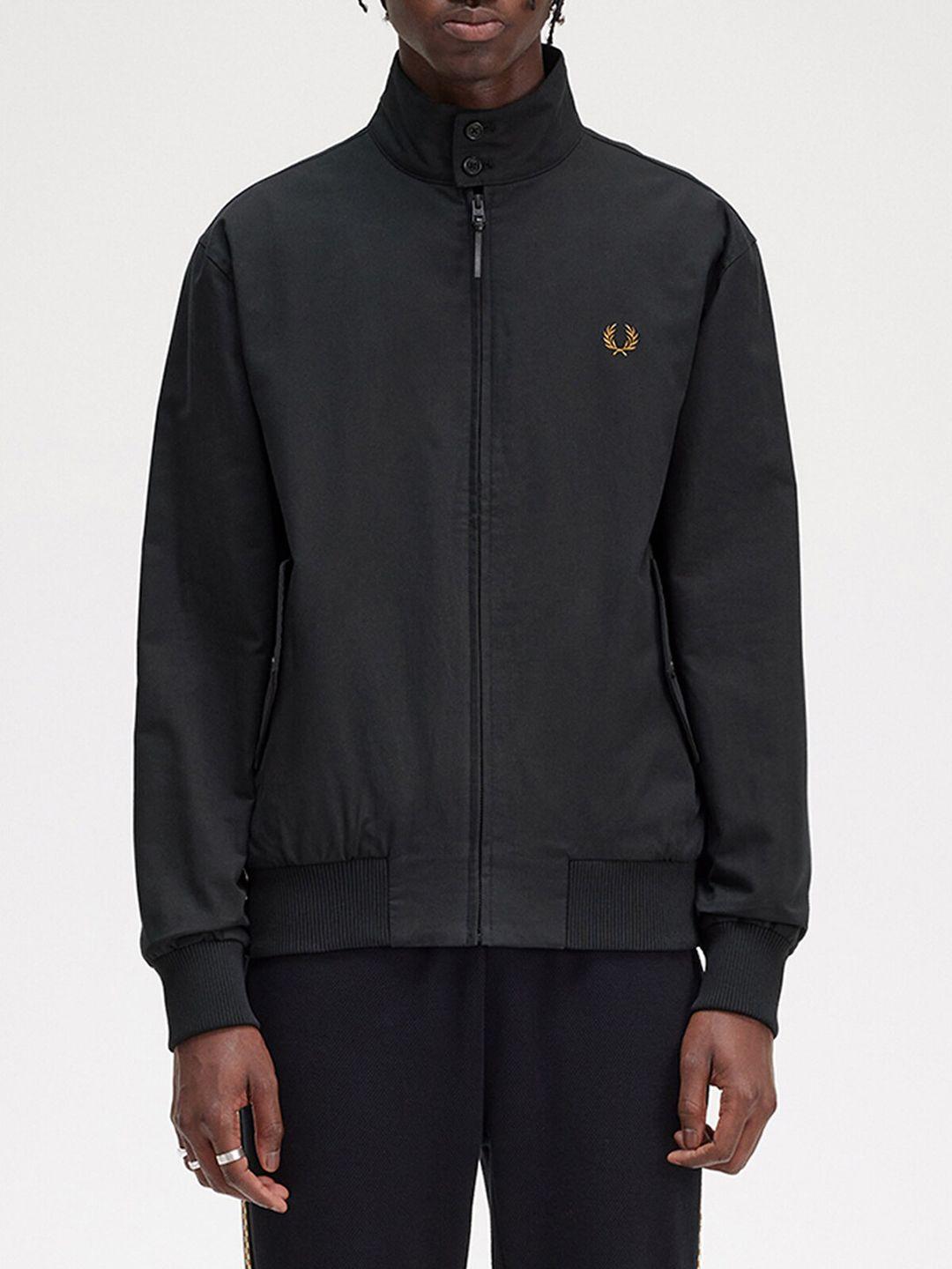 fred perry mock collar longline bomber jacket