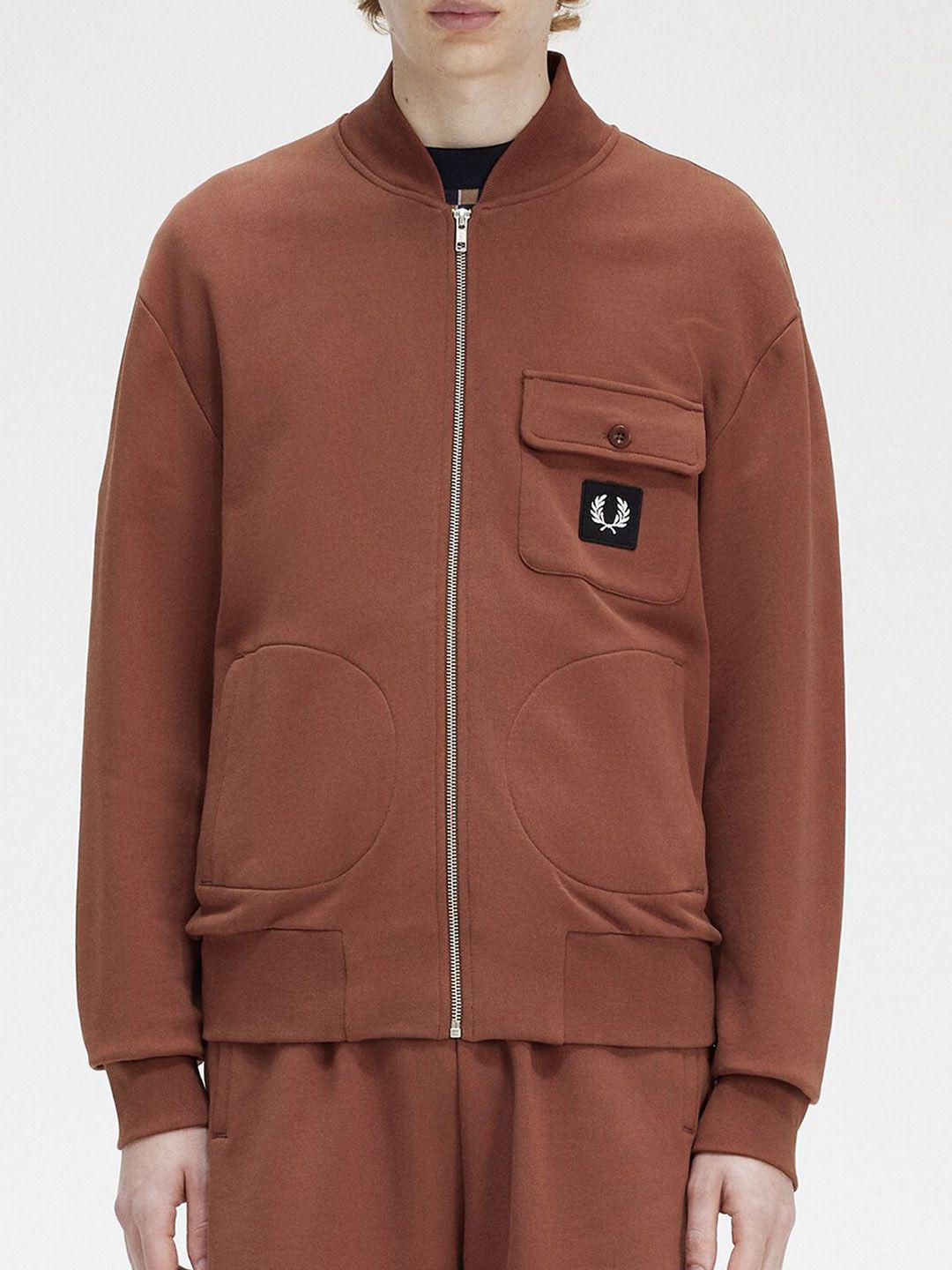 fred perry mock collar pure cotton bomber jacket
