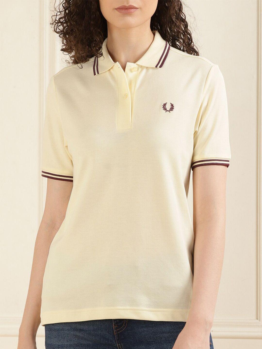 fred perry polo collar cotton t-shirt