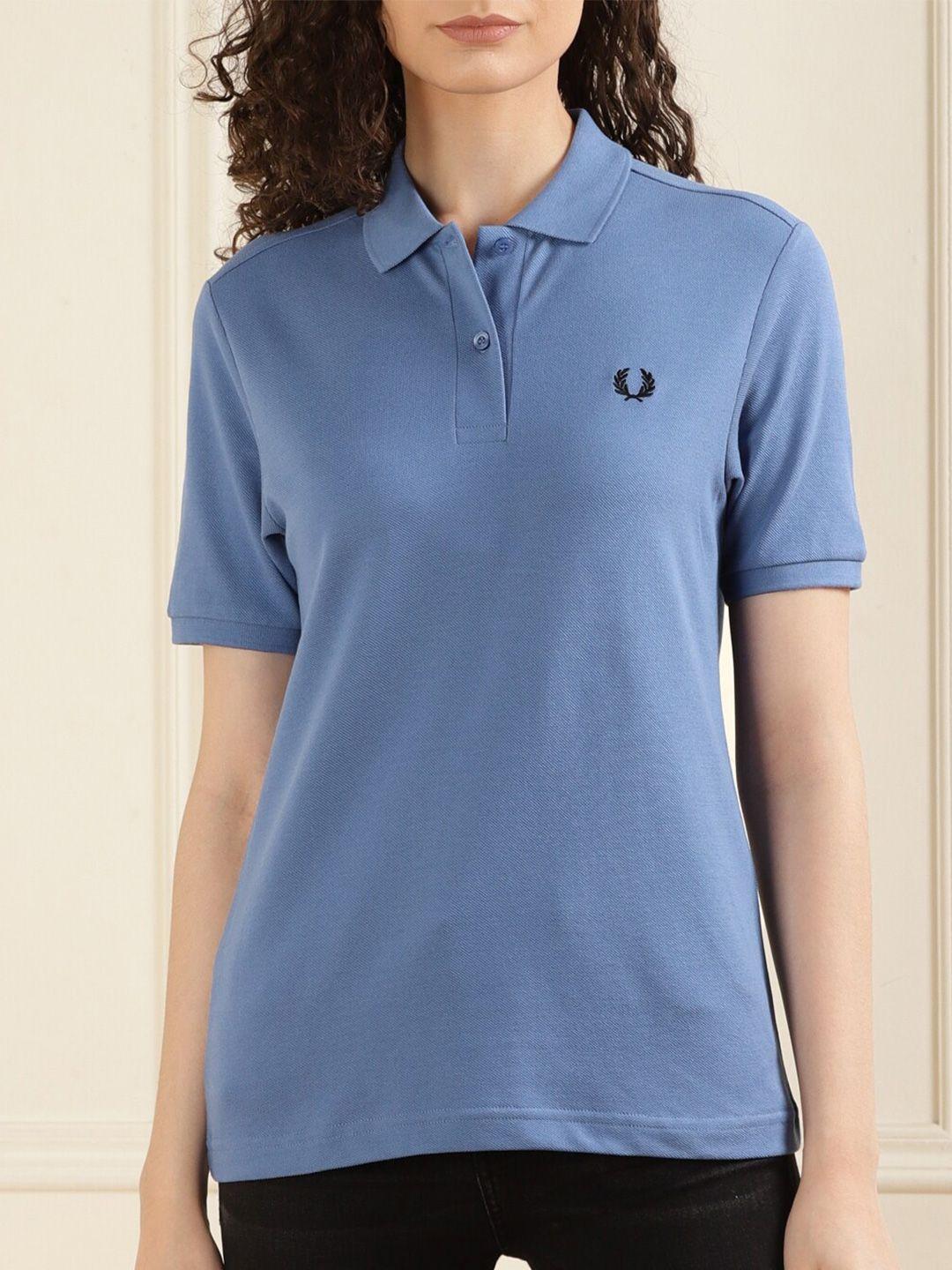 fred perry polo collar cotton t-shirt