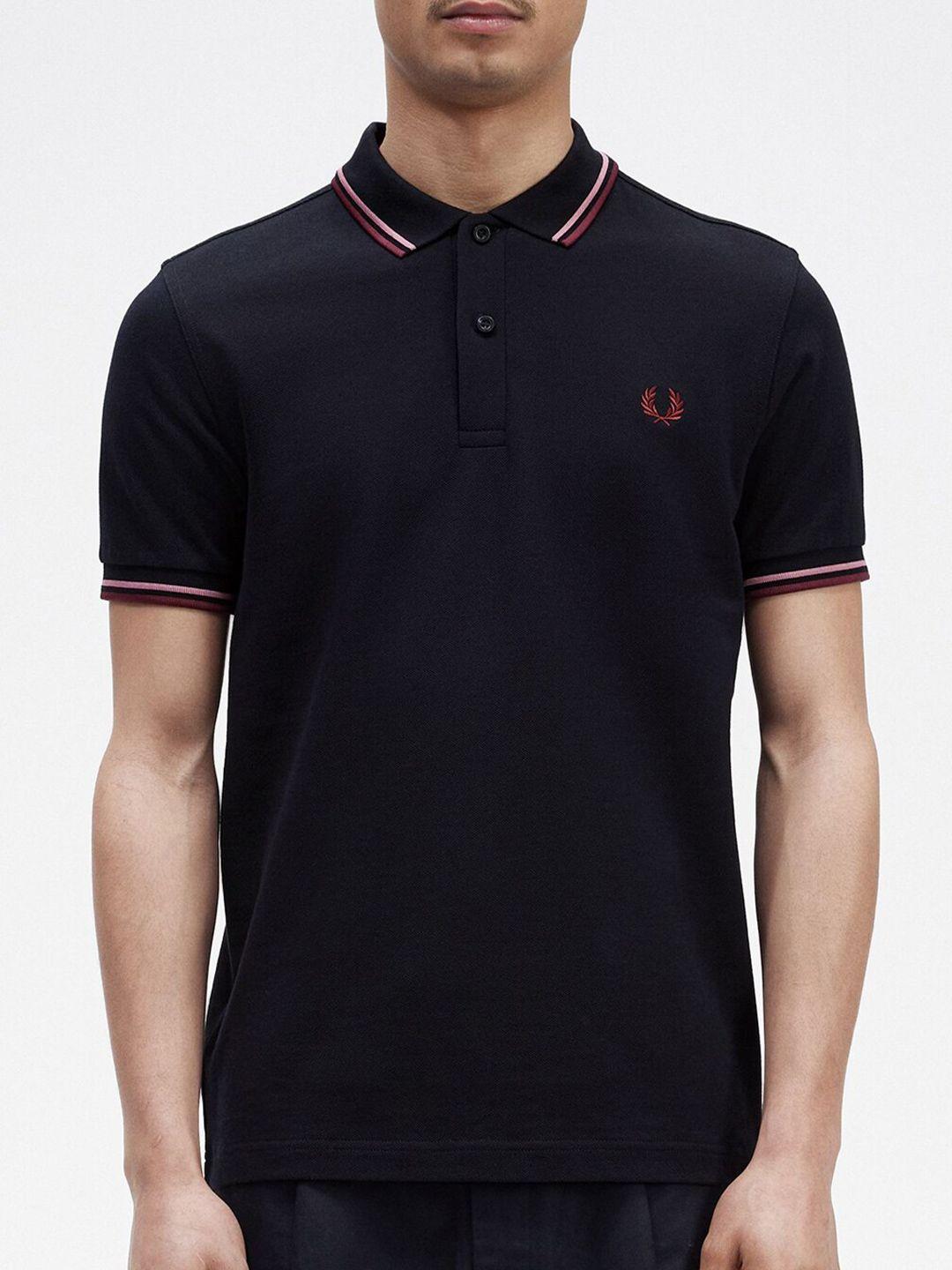 fred perry polo collar cotton t-shirt