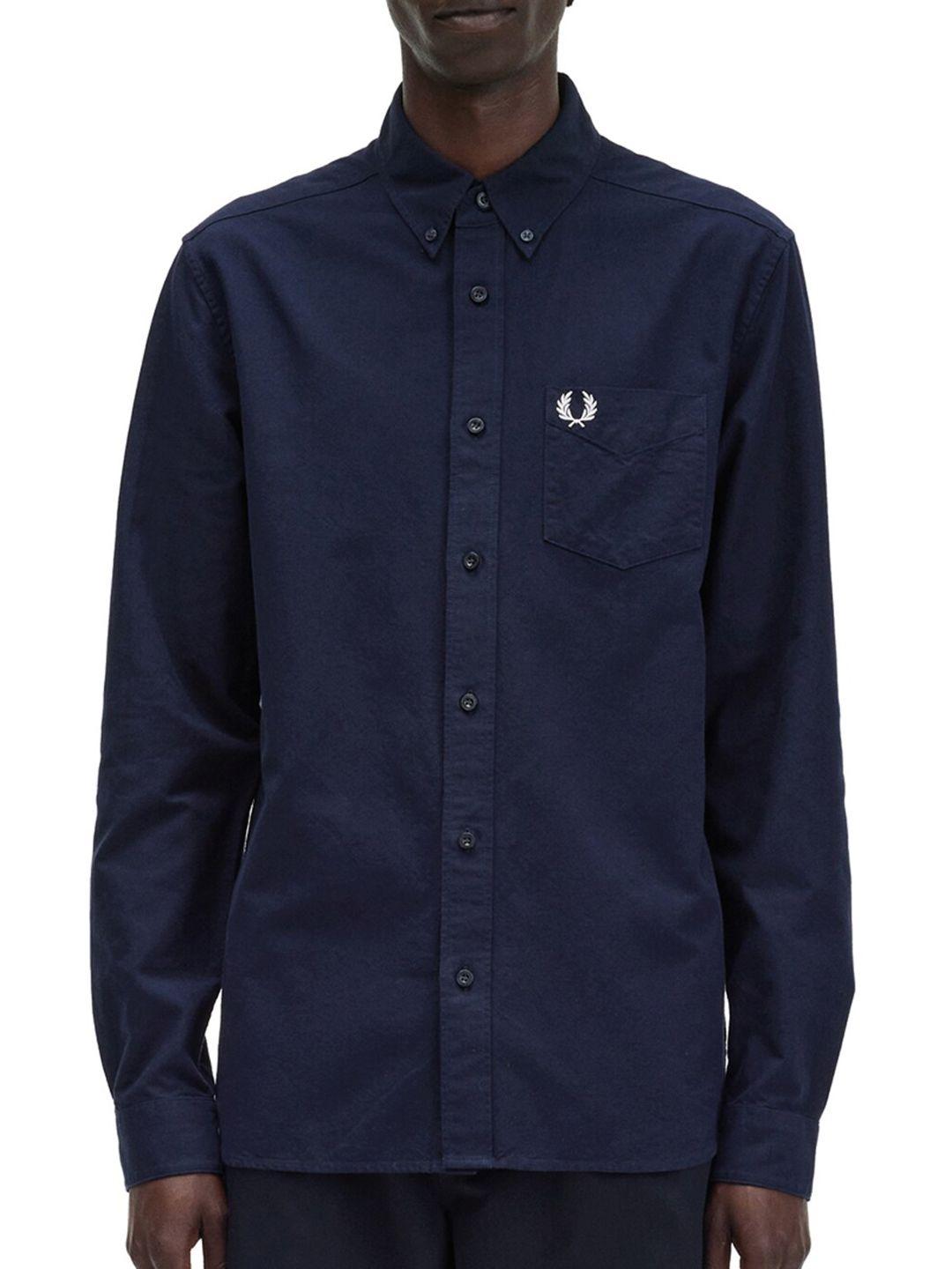 fred perry regular fit shirt collar opaque cotton casual shirt