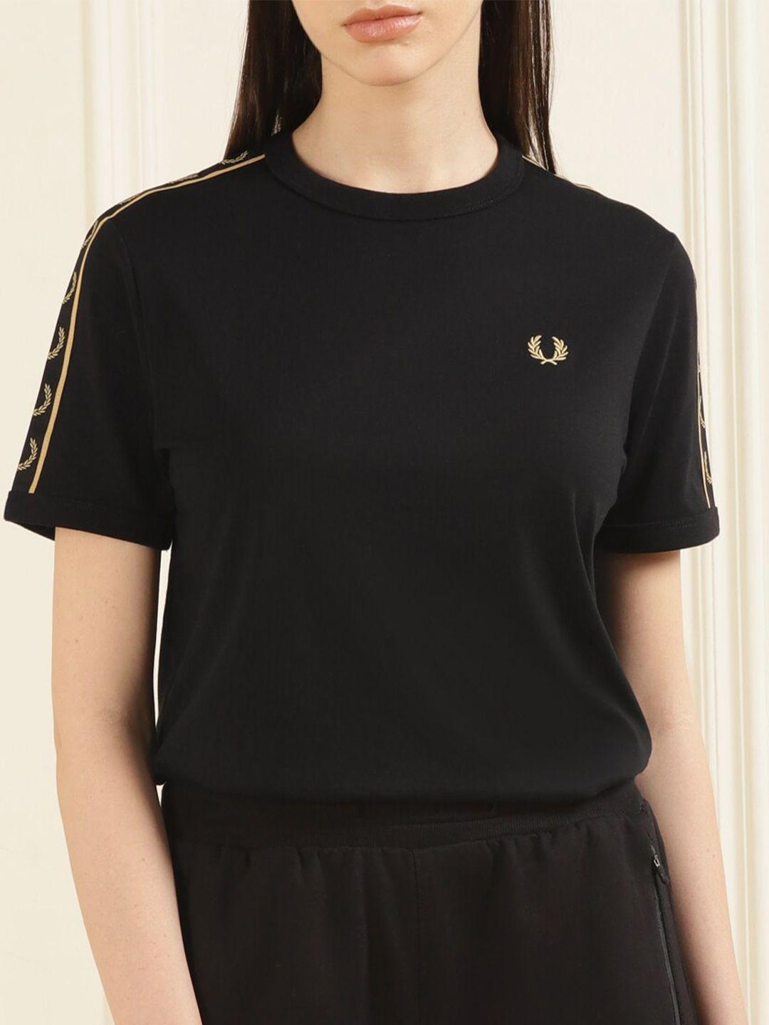 fred perry women printed cotton t-shirt