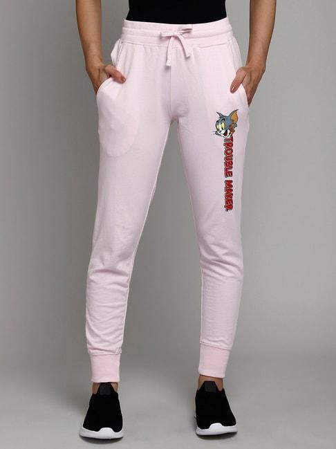 free authority light pink graphic print mid rise joggers