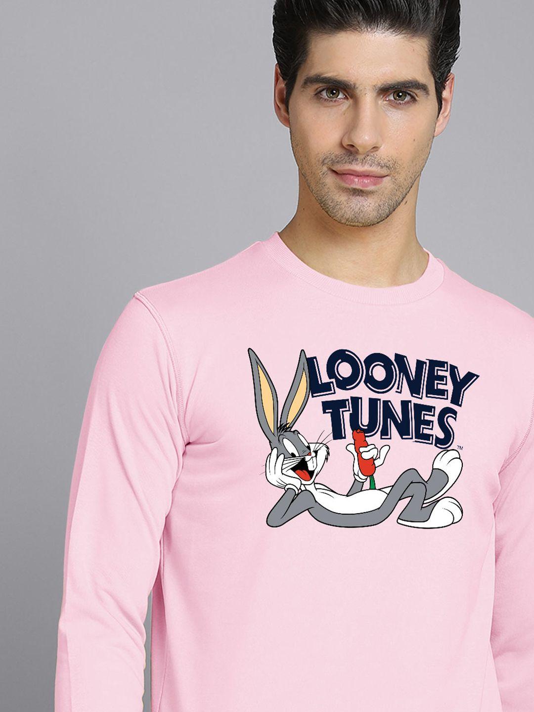 free authority men pink printed sweatshirt