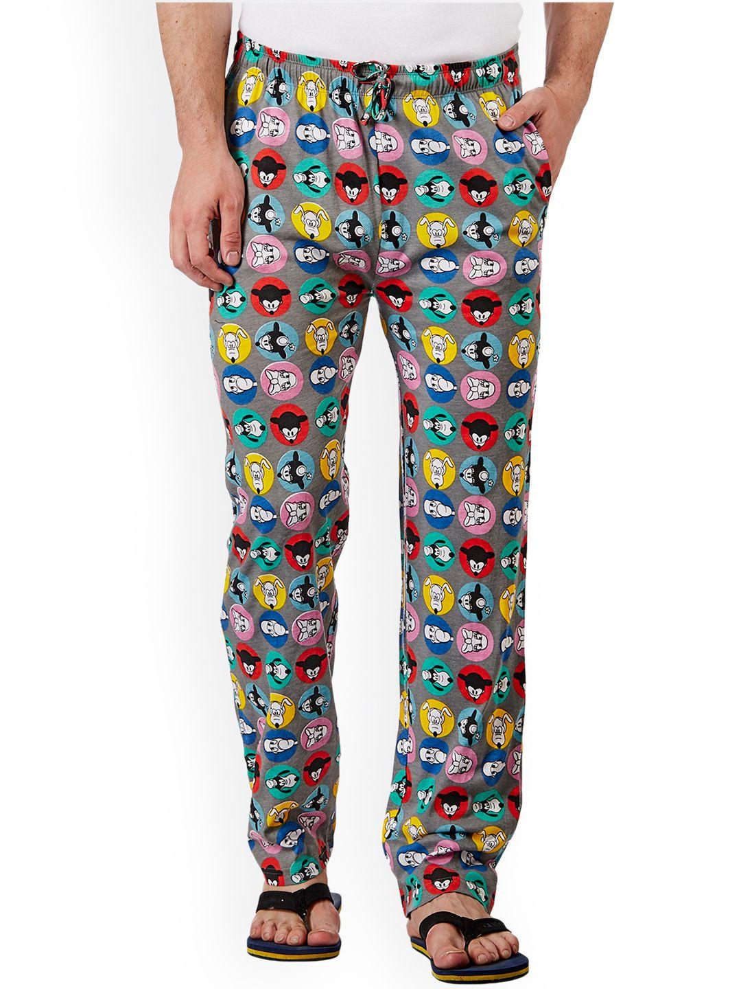 free authority mickey & friends featured grey lounge pants for men