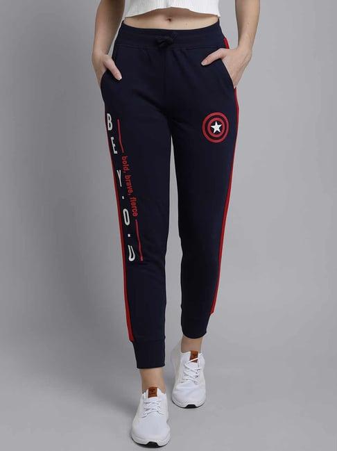 free authority navy graphic print mid rise joggers