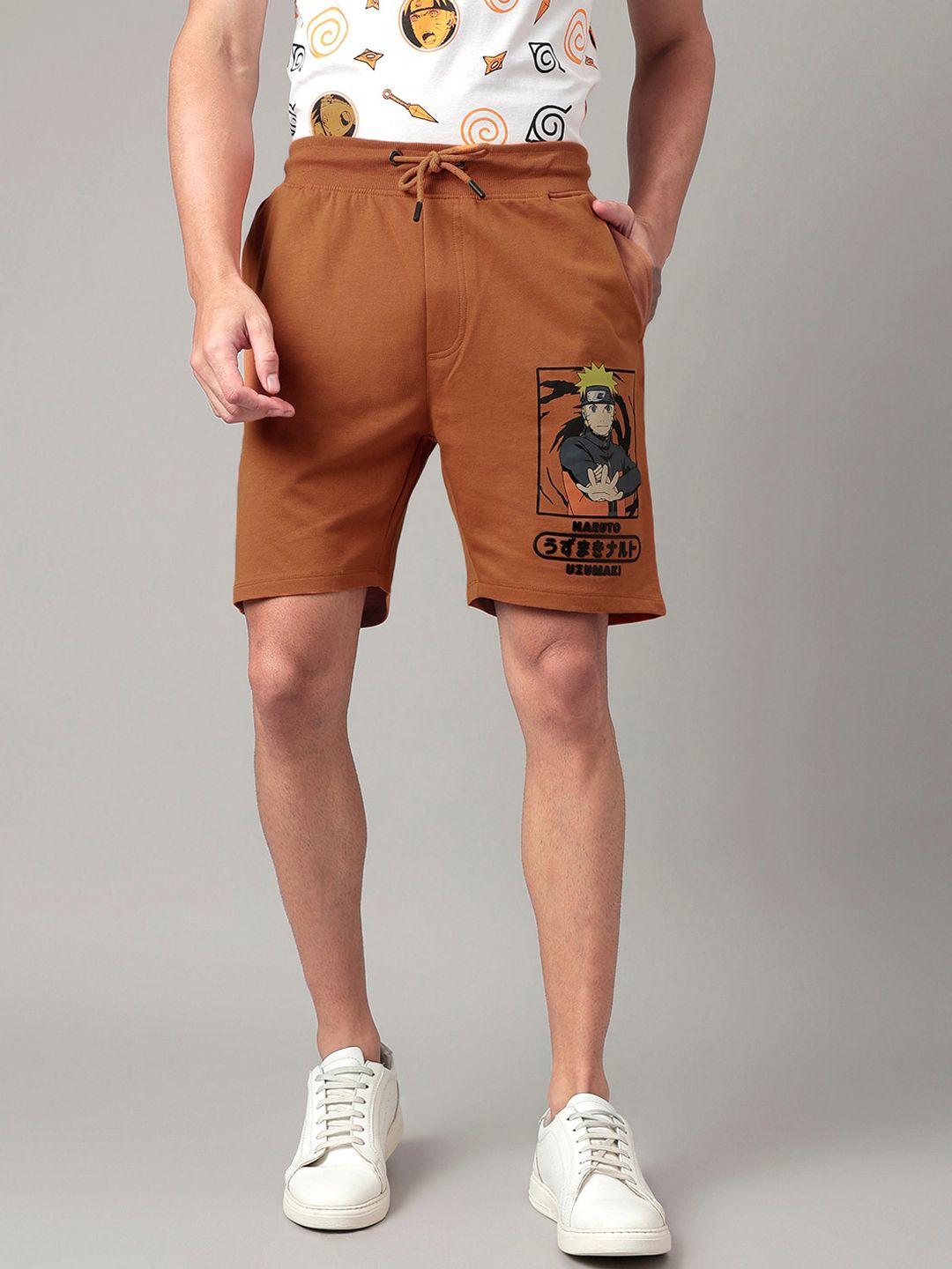 free authority new naruto printed thai curry shorts