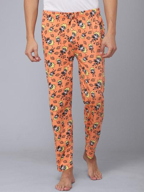 free authority orange regular fit printed nightwear pyjamas