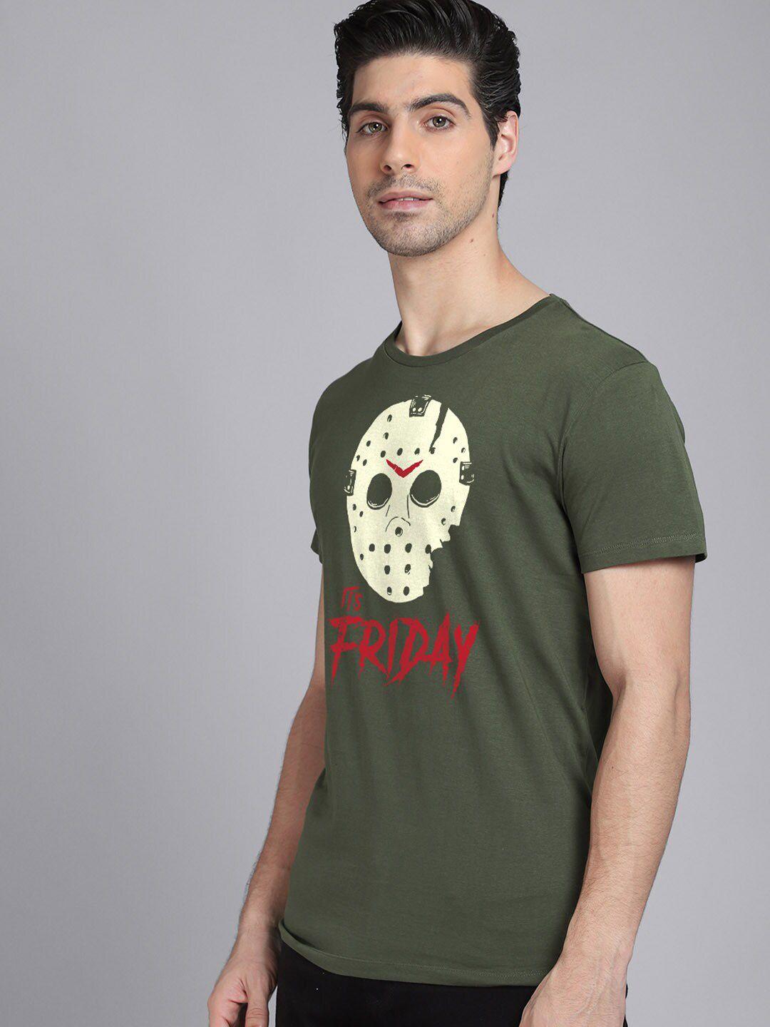 free authority  graphic printed round neck pure cotton t-shirt