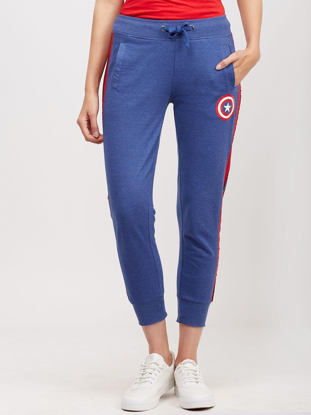 free authority captain america featured blue joggers for women