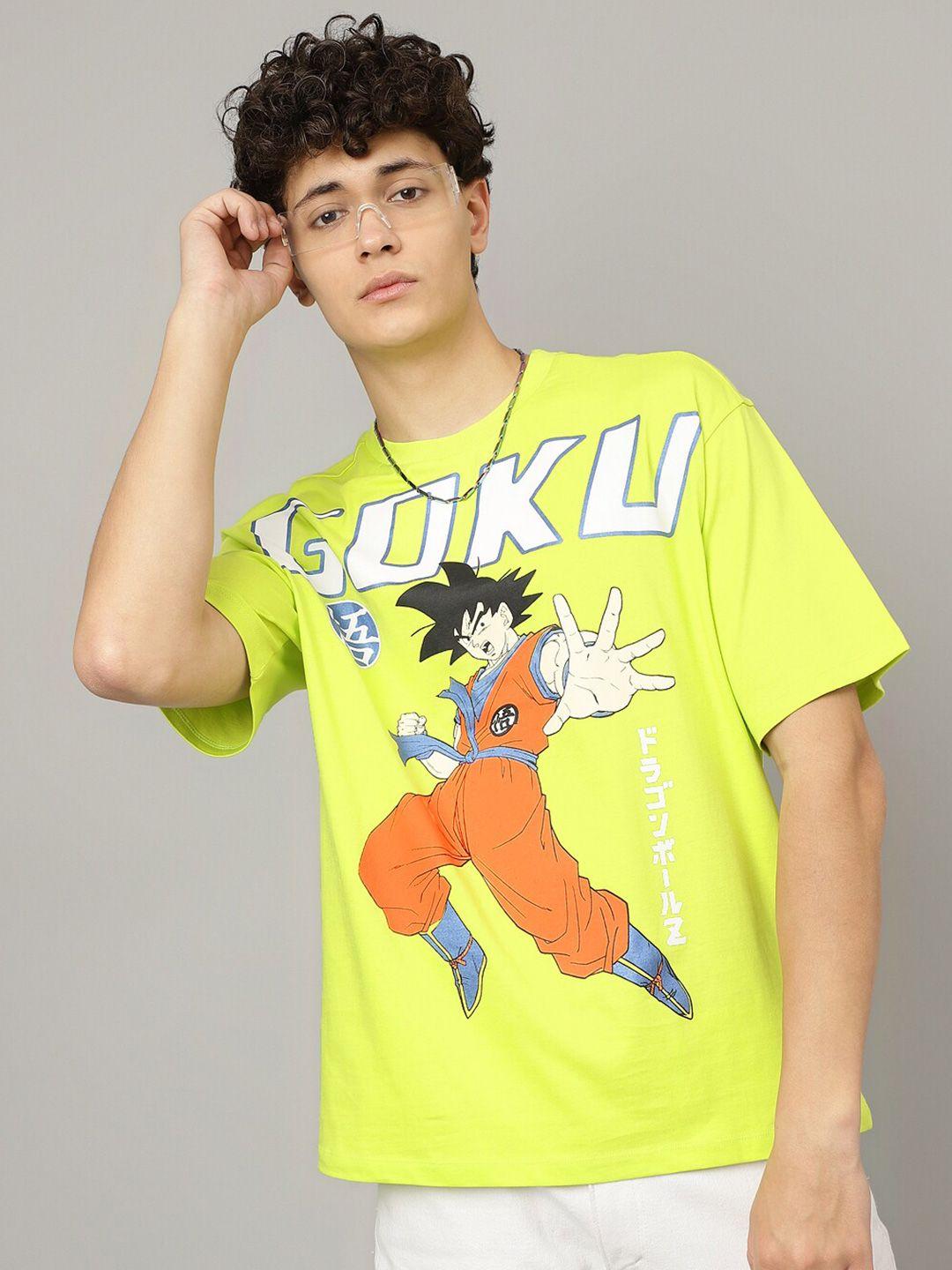 free authority dragon ball z printed oversized t-shirt