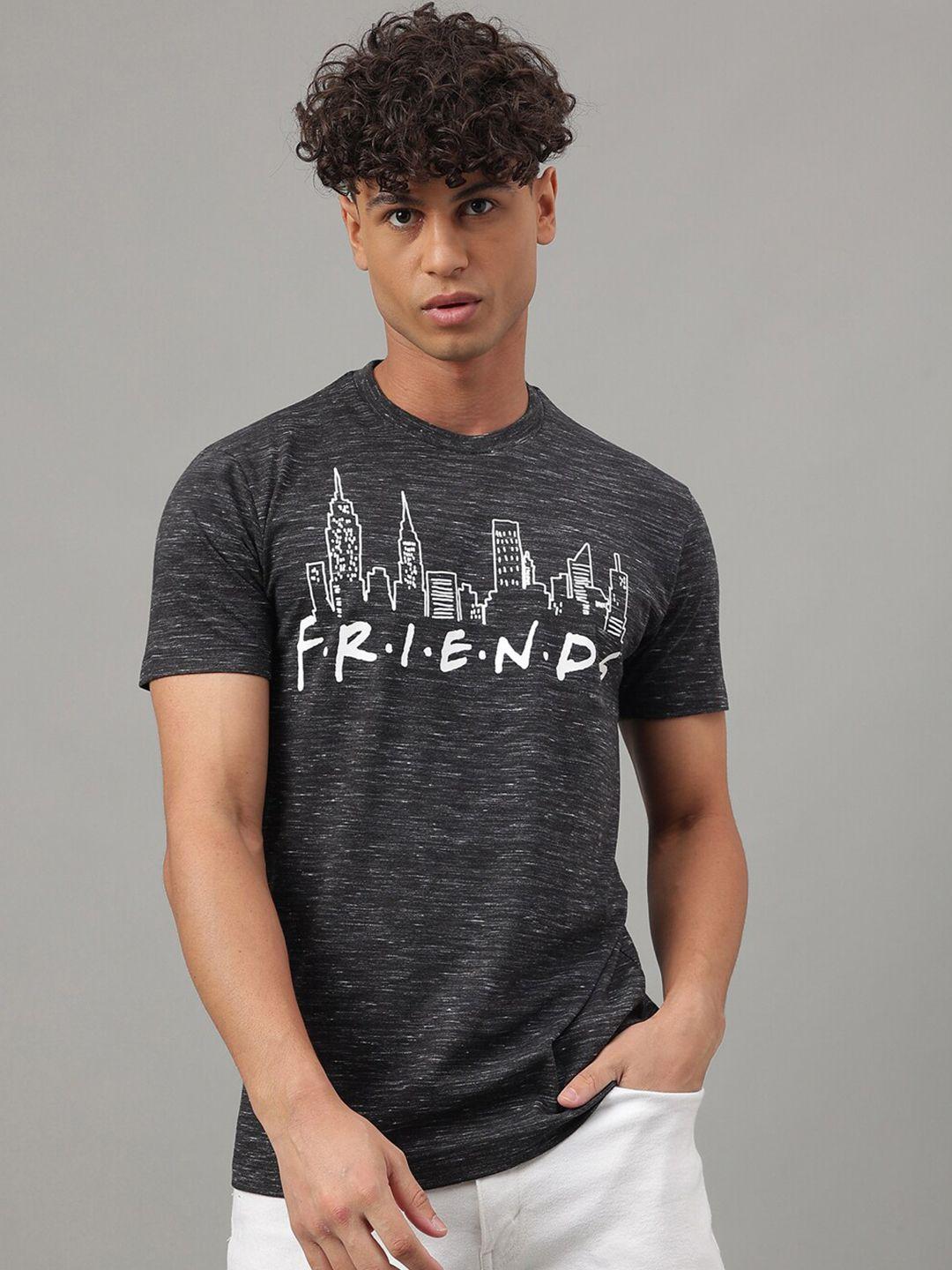 free authority friends printed round neck cotton t-shirt