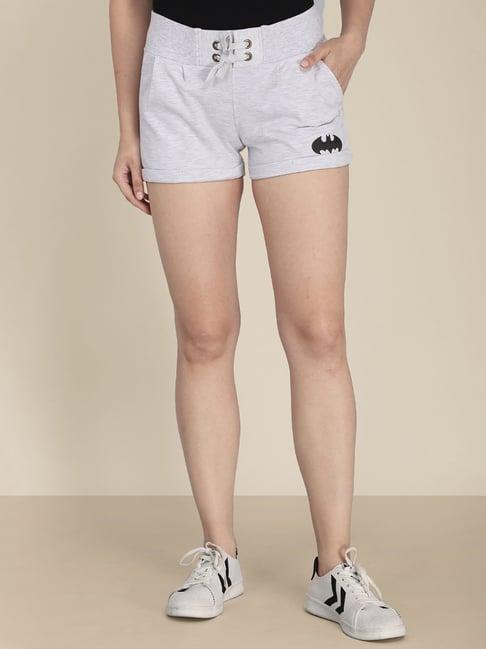 free authority grey cotton printed shorts