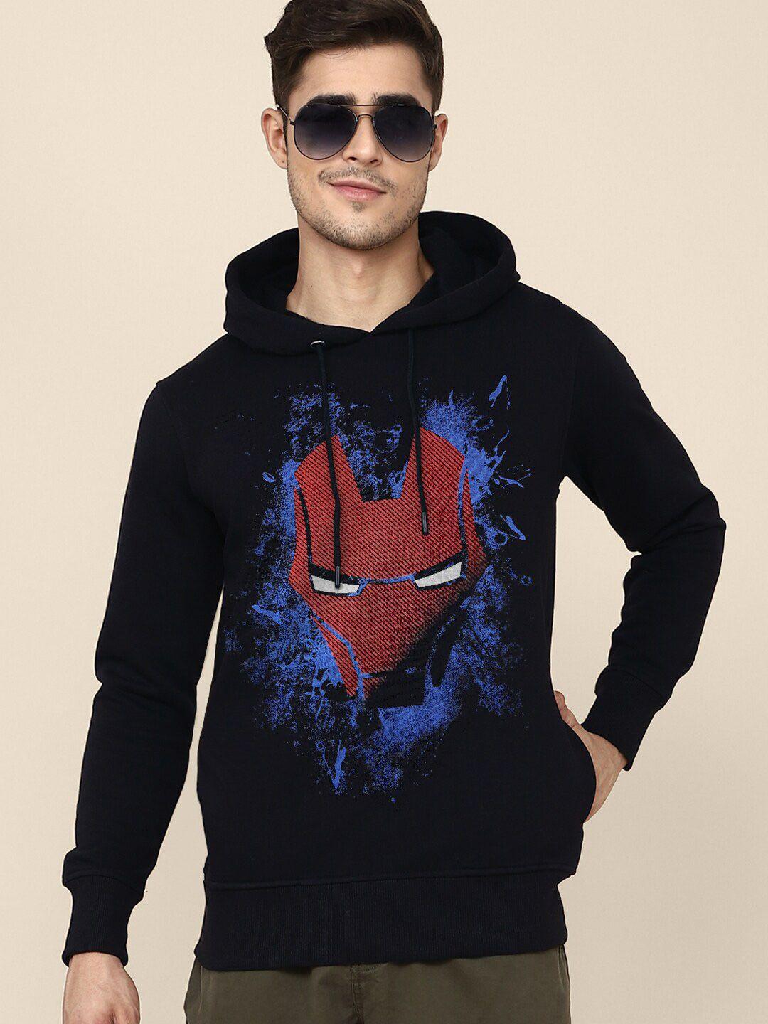 free authority iron man printed cotton sweatshirt