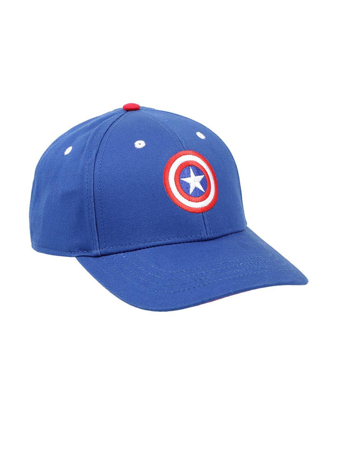 free authority men blue & white captain america embroidered baseball cap