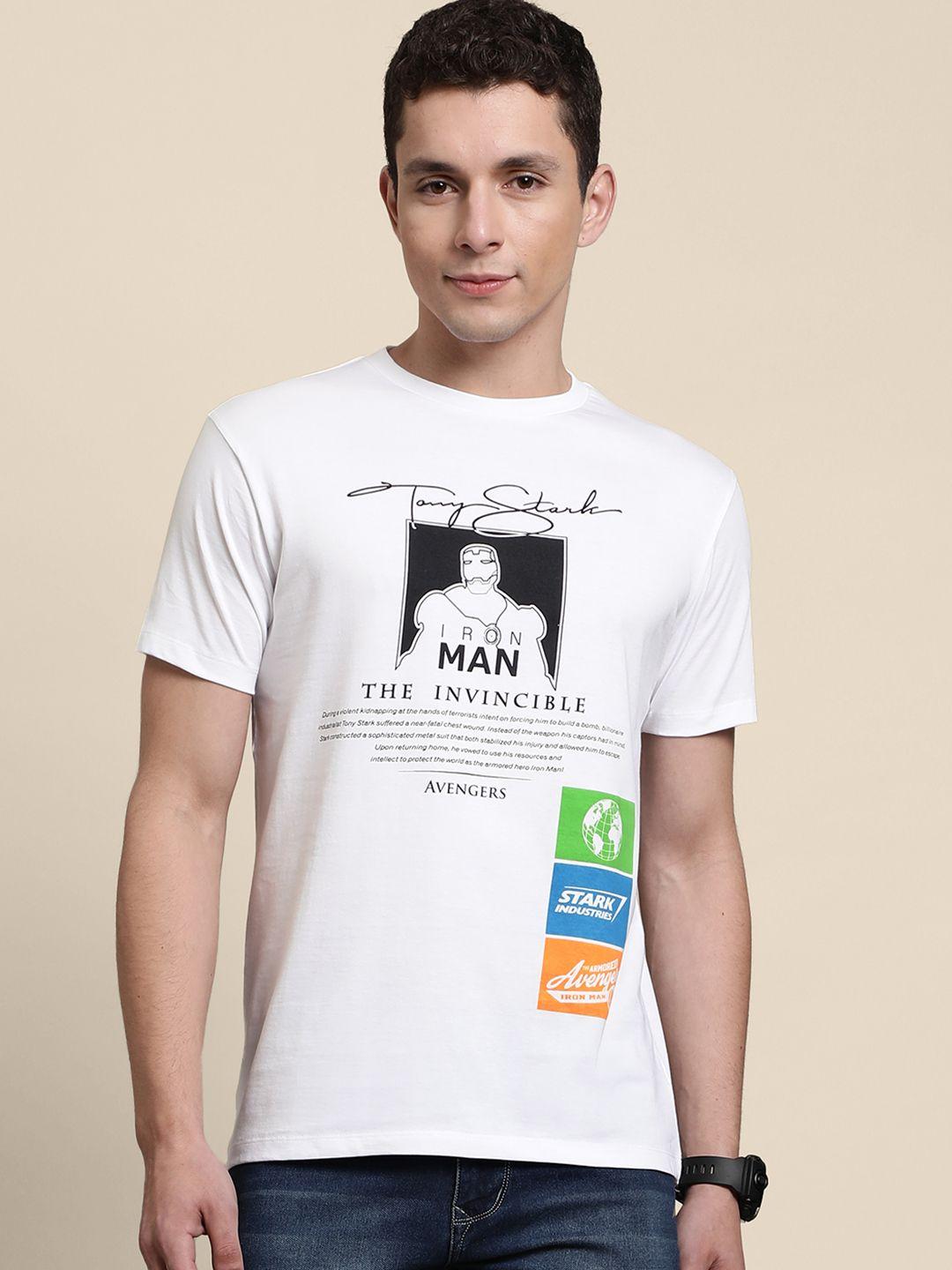 free authority men iron man printed cotton t-shirt