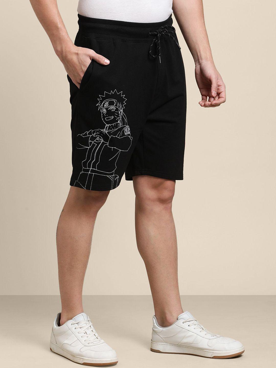 free authority men naruto printed cotton shorts