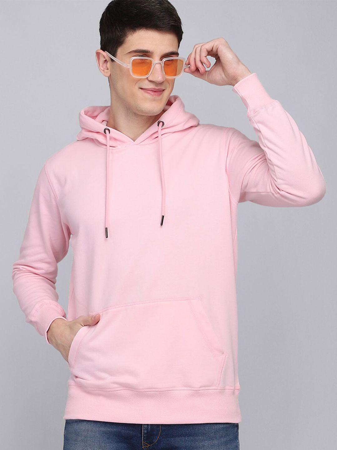 free authority men pink hooded sweatshirt