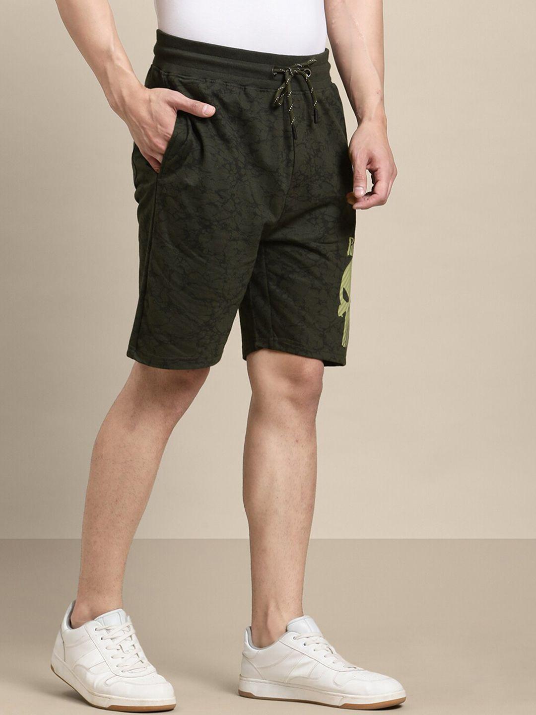 free authority men punisher-printed cotton shorts