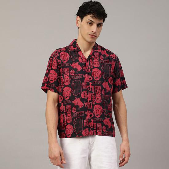 free authority men scooby doo printed casual shirt