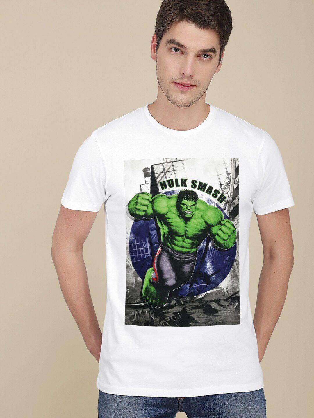 free authority men white hulk printed t-shirt