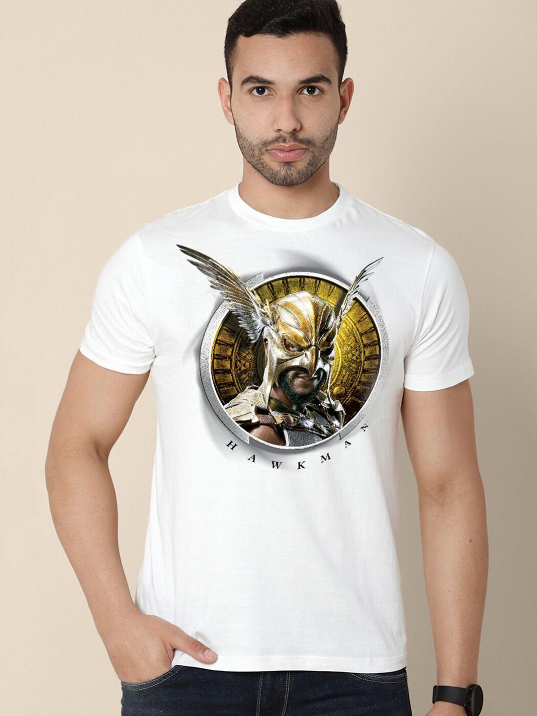 free authority men white printed t-shirt