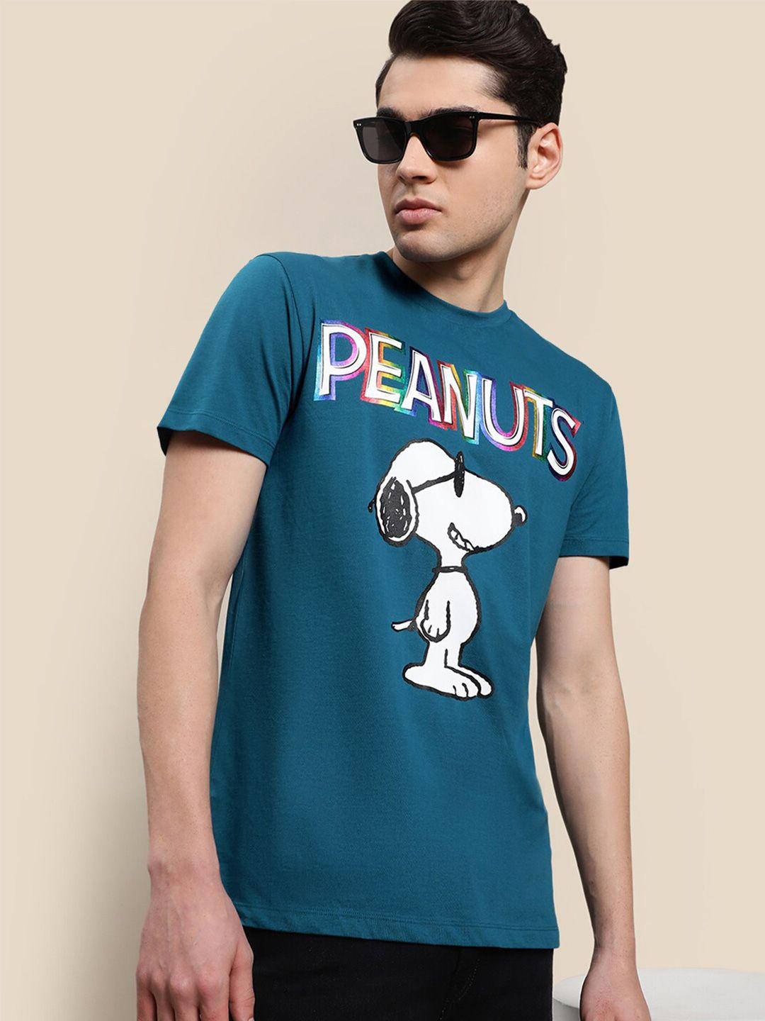 free authority peanuts printed pure cotton t-shirt
