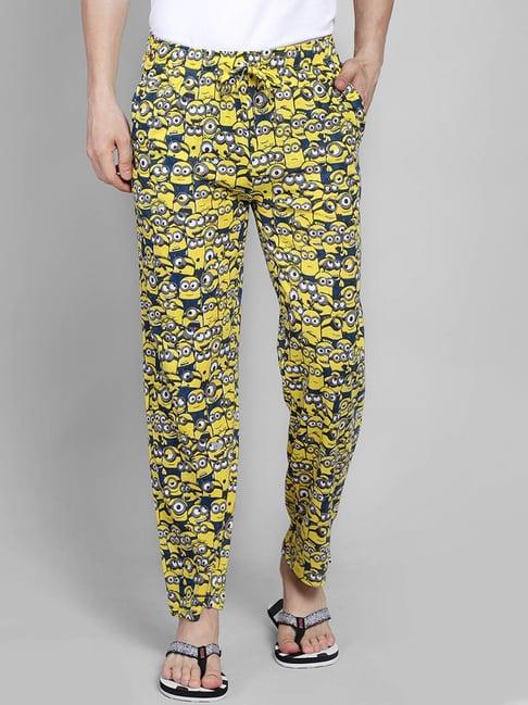 free authority printed minions yellow pajama for men