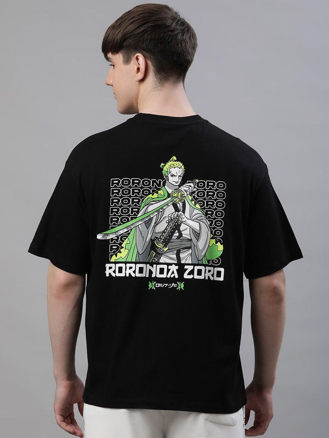 free authority roronoa zoro printed loose fit t-shirt