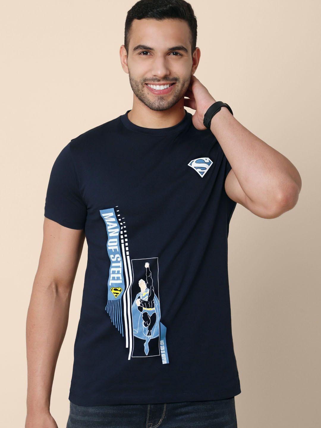 free authority superman printed pure cotton t-shirt