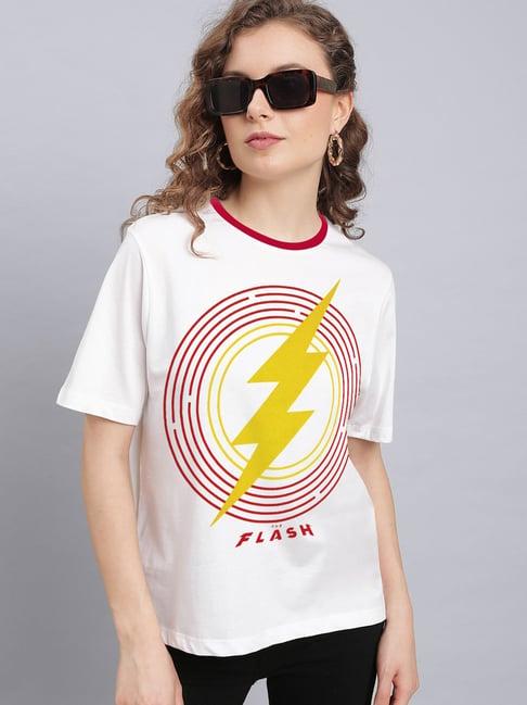 free authority white cotton graphic print t-shirt