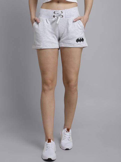 free authority white cotton printed shorts