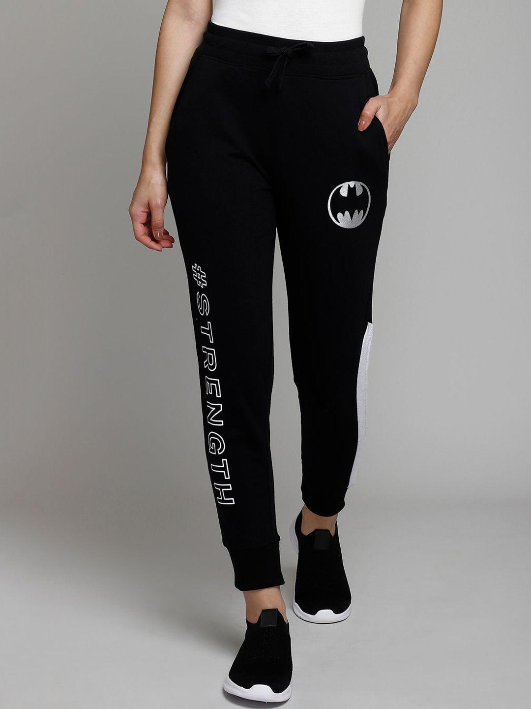 free authority women batman featured black straight fit 100% cotton joggers