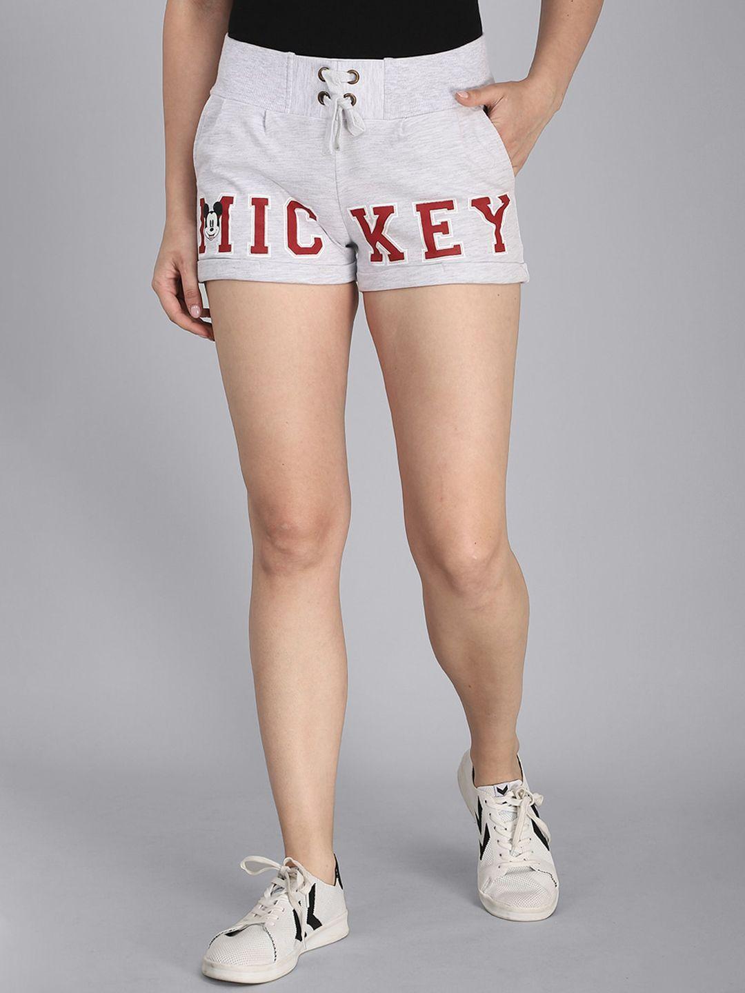 free authority women grey mickey & friends featured shorts