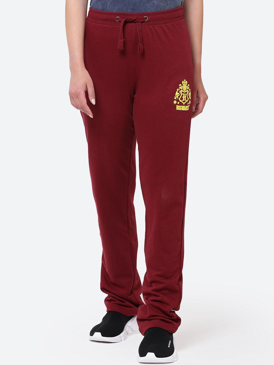 free authority women maroon harry potter printed track pants