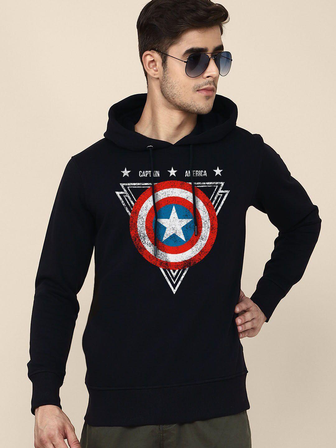 free authority young captain america graphic printed cotton pullover