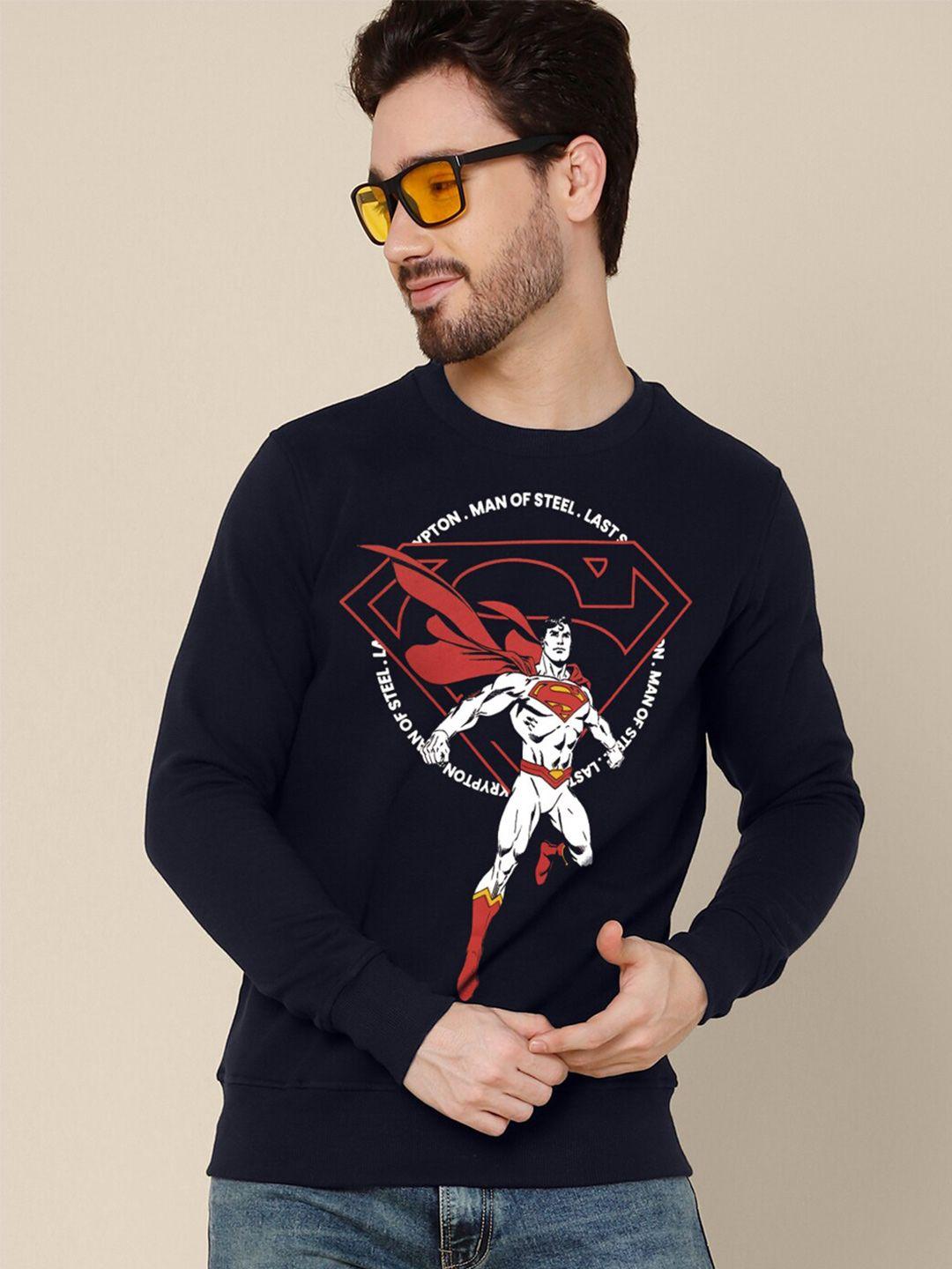 free authority young superman graphic printed cotton pullover